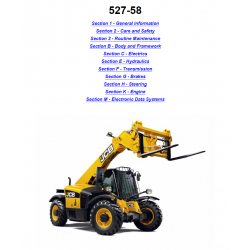 JCB instrukcje napraw + schematy + DTR: JCB 527-58 instrukcja naprawy
